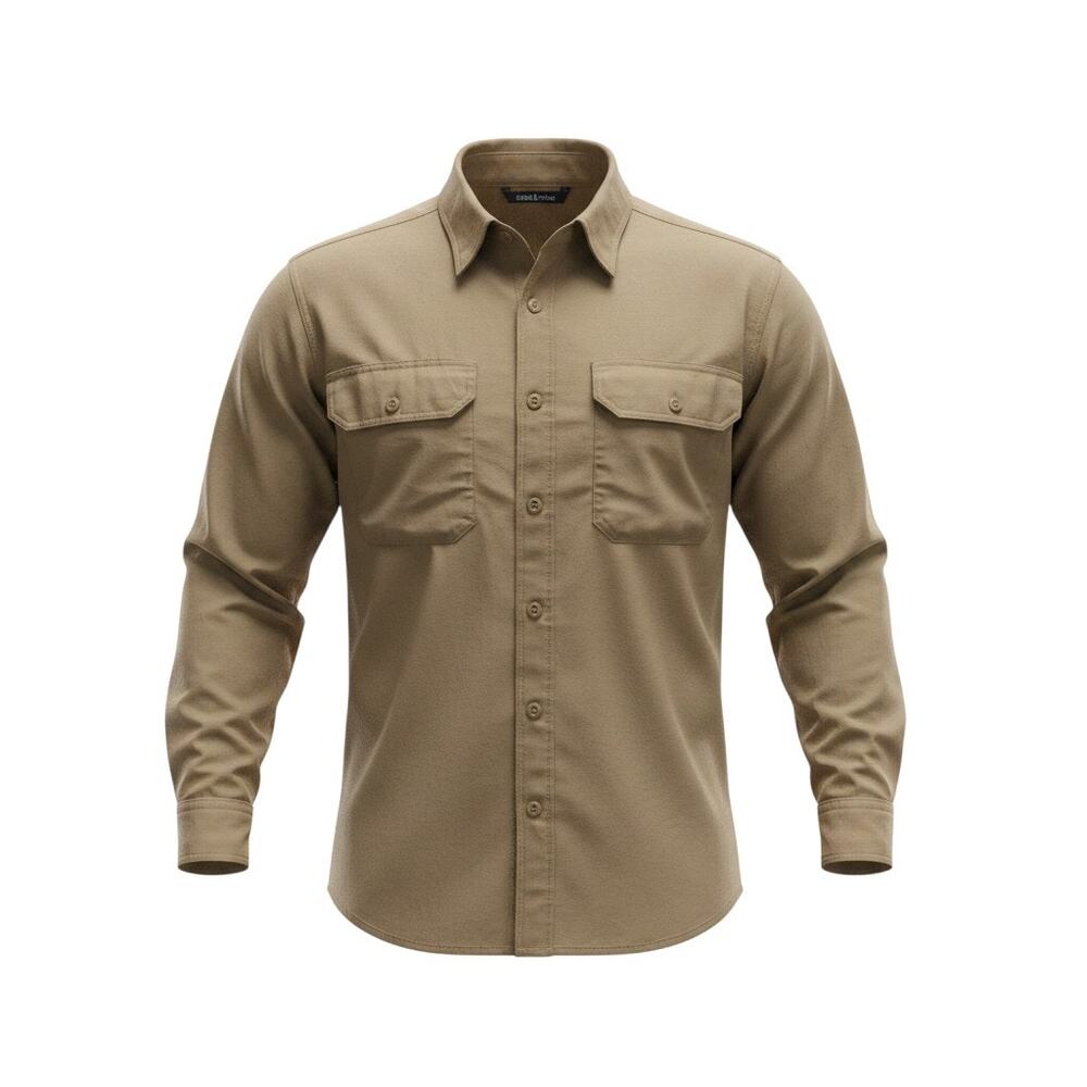 5.11 Tactical Men's Long Sleeve Button Shirt Tan Vented Back Size L